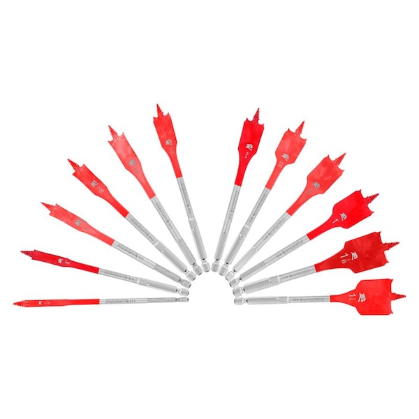 Diablo Diablo 6 in. L High Speed Steel Clean Wood Spade Bit Set Hex Shank 12 pc DSP2950-S12 - main